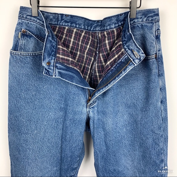 LL Bean | Vintage Flannel Lined Jeans Classic Fit - Picture 3 of 7